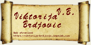 Viktorija Brđović vizit kartica